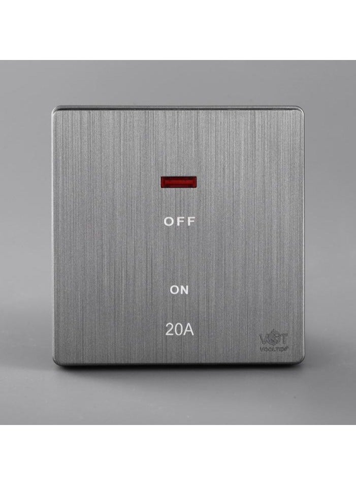 فولتكس مفتاح سخان 20 امبير بيانو رمادي - Image 1