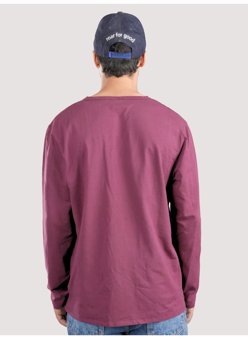 ROAR FOR GOOD Men's Long Sleeve Henley T-Shirt | Casual Cotton Blend Regular Fit 3-Button Neck Tee - Image 4
