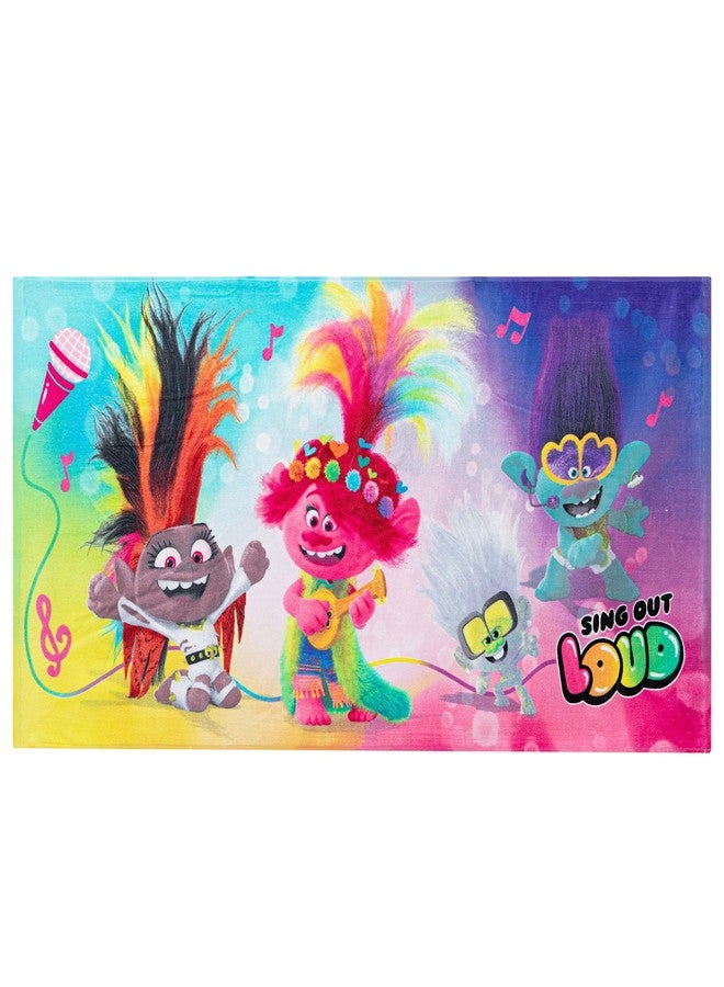 Franco Kids Super Soft Cotton Bath/Pool/Beach Towel, 58 in x 28 in, Trolls World Tour - Image 2