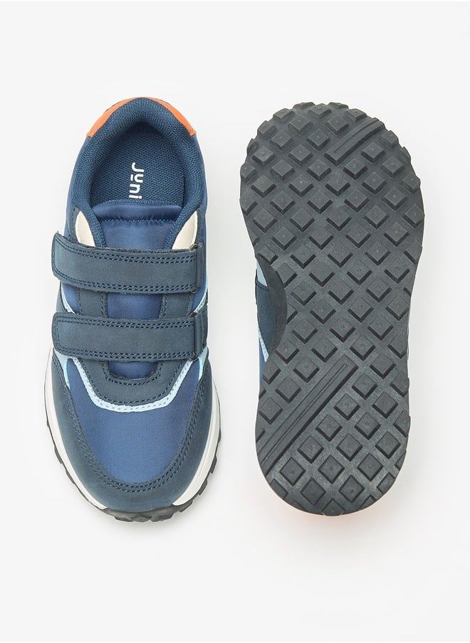JUNIORS Boys Colourblock Sneakers with Hook and Loop Closure  - Image 4