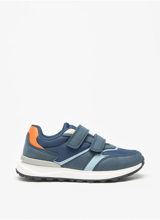 JUNIORS Boys Colourblock Sneakers with Hook and Loop Closure  - Image 3
