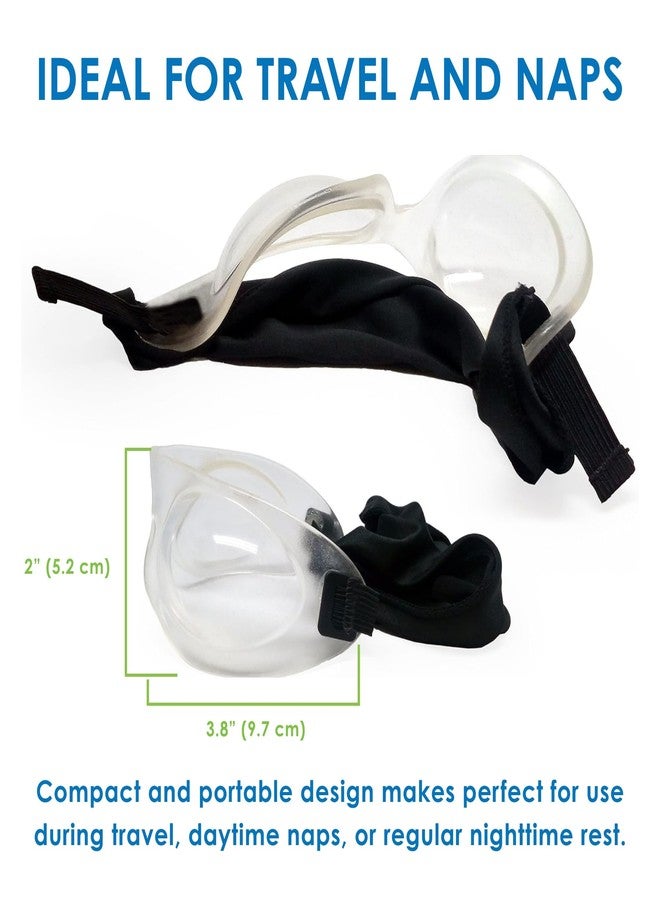 EyeEco Eyeseals 4.0 Sleep Mask - Clear - Moisturizing Eye Masks for Sleep Keep Dry Air Out - Latex-Free Eye Mask Great for CPAP Users - Image 3