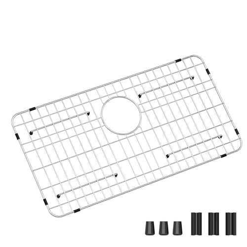 Fritoing Stainless Steel Sink Grid and Protectors for Bottom of Kitchen Sink, 26" x 14" with Rear Drain for Single Sink Bowl, for sink protectors for kitchen sink stainless steel - Image 1