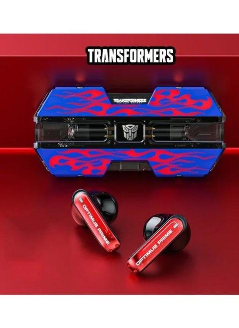 Transformers TF-T01 Wireless Bluetooth Earbuds Gaming Headphones Long Battery Life Headset Low Latency HIFI Stereo Sound with Music Noise Cancellation Calls Blue