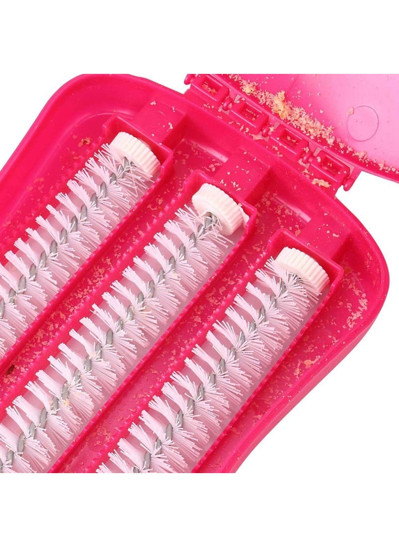 AKRIZA AKRIZA Plastic Handheld Cleaning Roller Brush with Dust Crumb Collector for Carpet Car Seats Table Linen Sofas Multicolour Set of 2  - Image 3