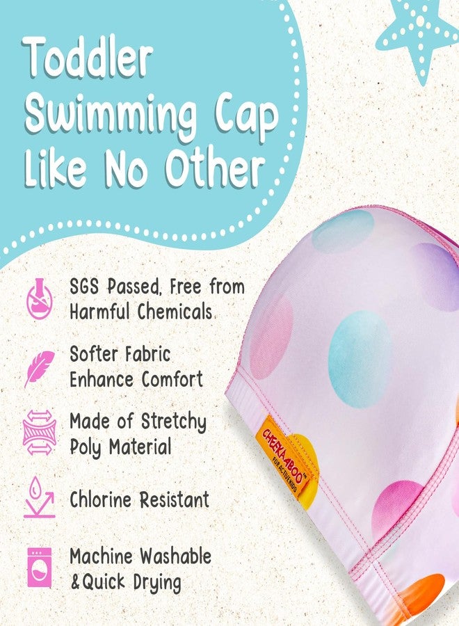 Cheekaaboo Kids Swim Cap | Soft Stretch Spandex Quick-Dry Fabric | Comfortable Toddler Swimming Cap for Boys & Girls 2-8 Years - Image 5
