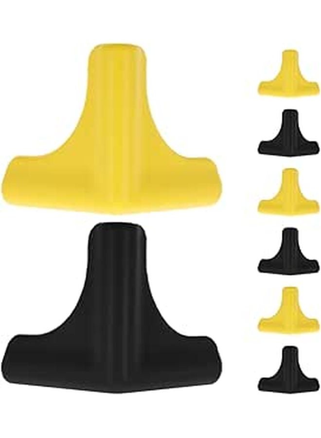 4Pcs Yellow and Black Silicone Corner Guards for Kitchen Cabinets Furniture Edge Protectors Anti Collision Safety Covers - Image 1