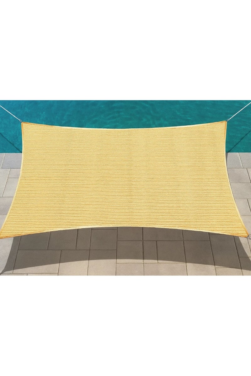 LINGWEI 4x6 Meter Sun Shade Sail Canopy Rectangular Curved Canopy 95% UV Block,Permeable 185GSM Sail Shade Cover for Patio, Garden - Image 1