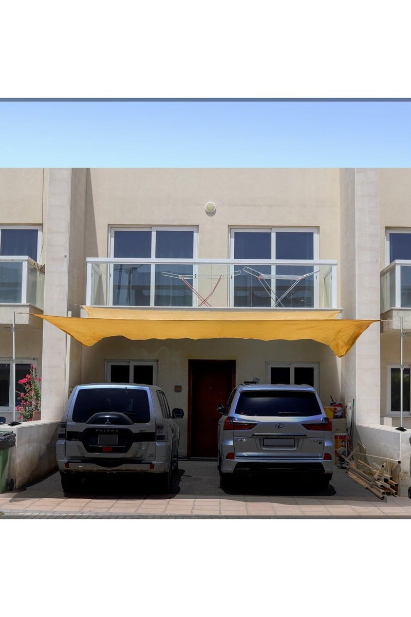 LINGWEI 4x6 Meter Sun Shade Sail Canopy Rectangular Curved Canopy 95% UV Block,Permeable 185GSM Sail Shade Cover for Patio, Garden - Image 4