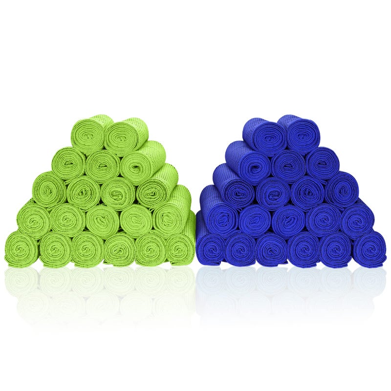 Tagefa Cooling Towels 40 Pack 40x 12 160gsm Bulk Cool Towels Soft Breathable Super Absorbent Quick Cold Towel for Bowling Yoga Travel Camping Golf Football Hiking Outdoor Work