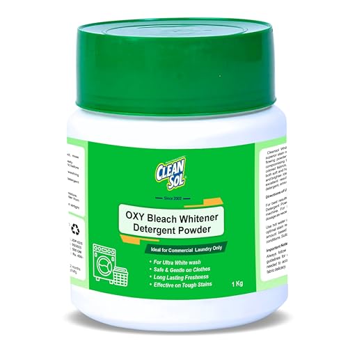 Cleansol Oxygen Bleach Powder 1Kg | Fabric Whitener, Color-Safe Brightener & Stain Remover | Chlorine-Free Laundry Booster for White & Colored Clothes - Image 1