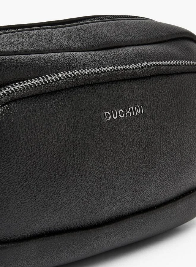 Duchini BLACK Textured Pouch With Handle for Men | Best Price UAE