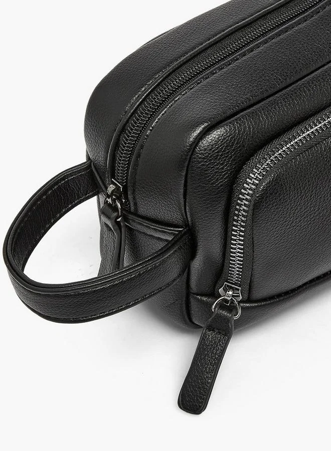 Duchini BLACK Textured Pouch With Handle for Men | Best Price UAE