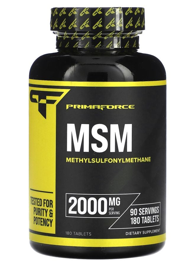 Primaforce MSM 2000 mg 180 Tablets (1000 mg per Tablet)