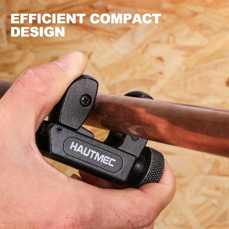 HAUTMEC Copper Pipe Cutter Tool 1/8" to 7/8" OD (3-22mm), Mini Copper Tubing Cutter Tool for PVC, Copper, Aluminum, and Thin Stainless Steel Tube HT0132-TC - Image 5