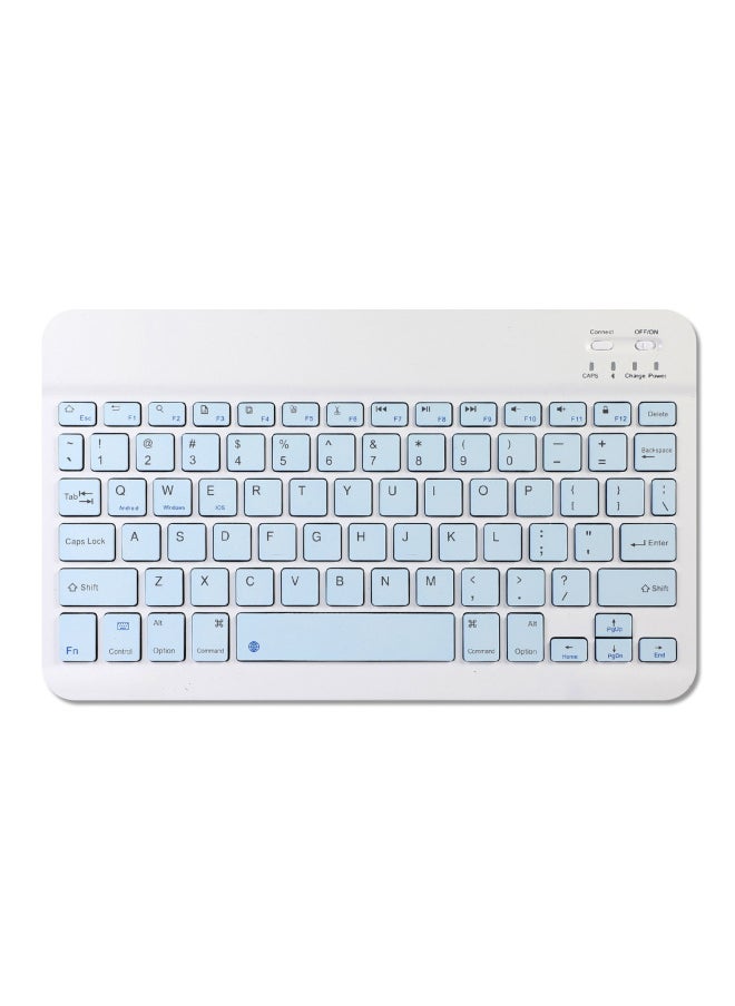 Wireless Bluetooth Keyboard Tablet PC Bluetooth Three-System Universal Learning Machine Classic Office Keyboard Mouse Suit-color:10inch Qingshan Dai