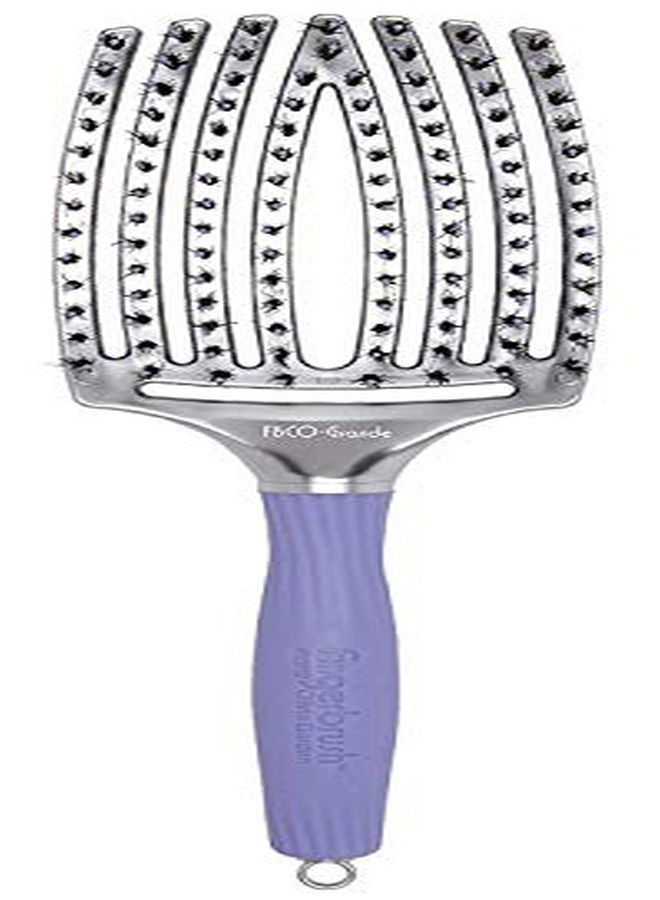 Olivia Garden Fingerbrush Scalp-Hugging & Vented Combo Paddle Hair Brush (Ionic & 100% Boar Bristles) Fbco-Gd (Grande) - Image 1