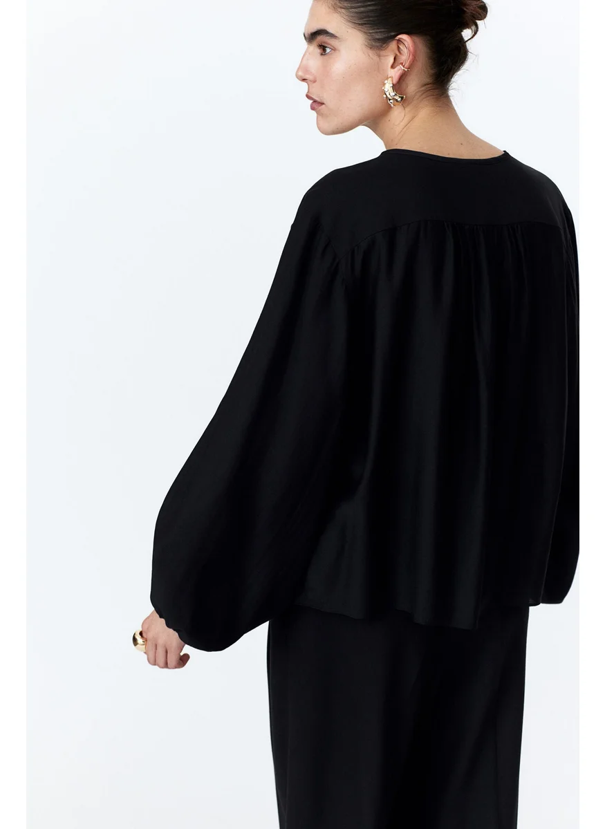 اتش اند ام Frill-Trimmed Blouse