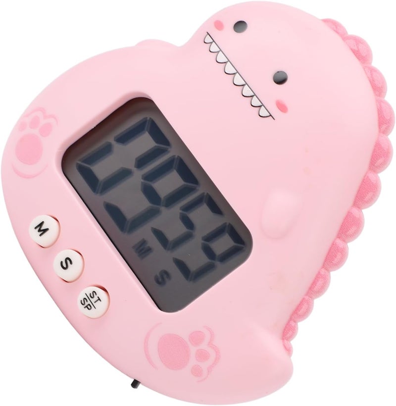 Generic Childrens Timer, Magnetic Folding Dinosaur Timer for the for Classroom Study (Pink) - Image 1