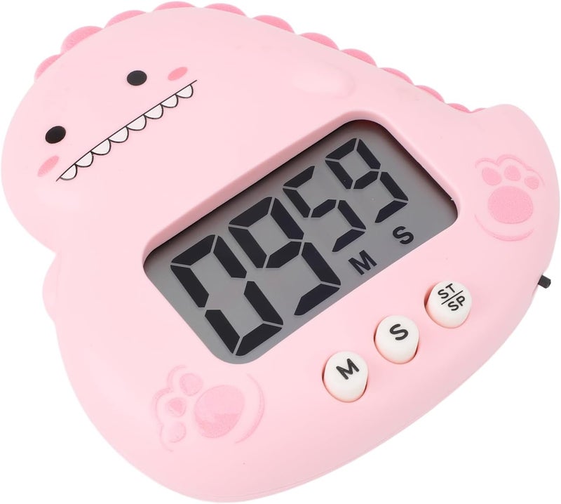 Generic Childrens Timer, Magnetic Folding Dinosaur Timer for the for Classroom Study (Pink) - Image 2