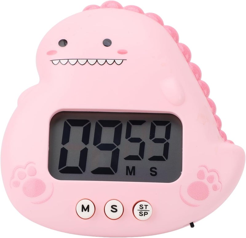 Generic Childrens Timer, Magnetic Folding Dinosaur Timer for the for Classroom Study (Pink) - Image 3