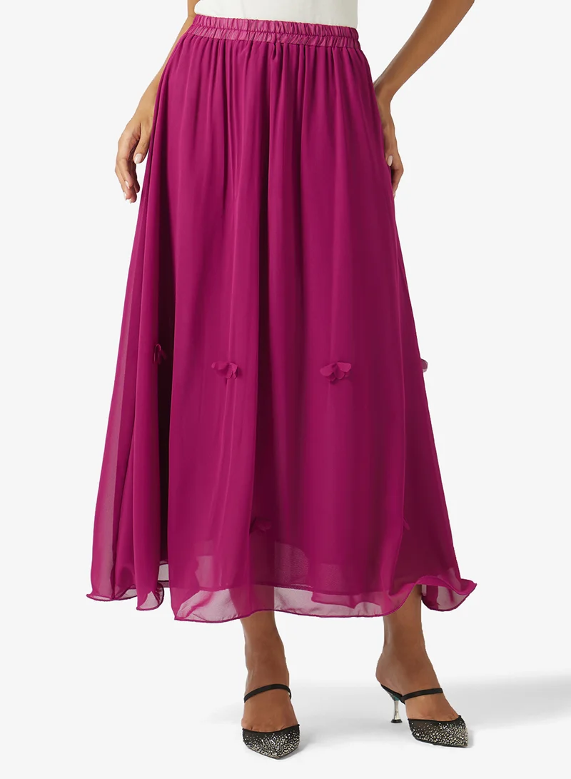 Khizana  Puff Sleeved Top & Skirt Set for Women | Best Price UAE