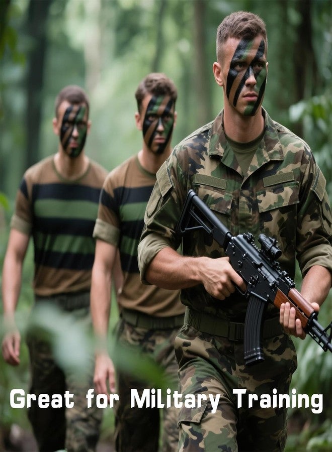 Buildcon 3-Piece Face Painting Kit, Kids Makeup Kit for Face and Body Paint, Camouflage Face Paint for Birthday Parties, Role Play, School Events, Safe and Washable Face Paint for Kids - Image 5