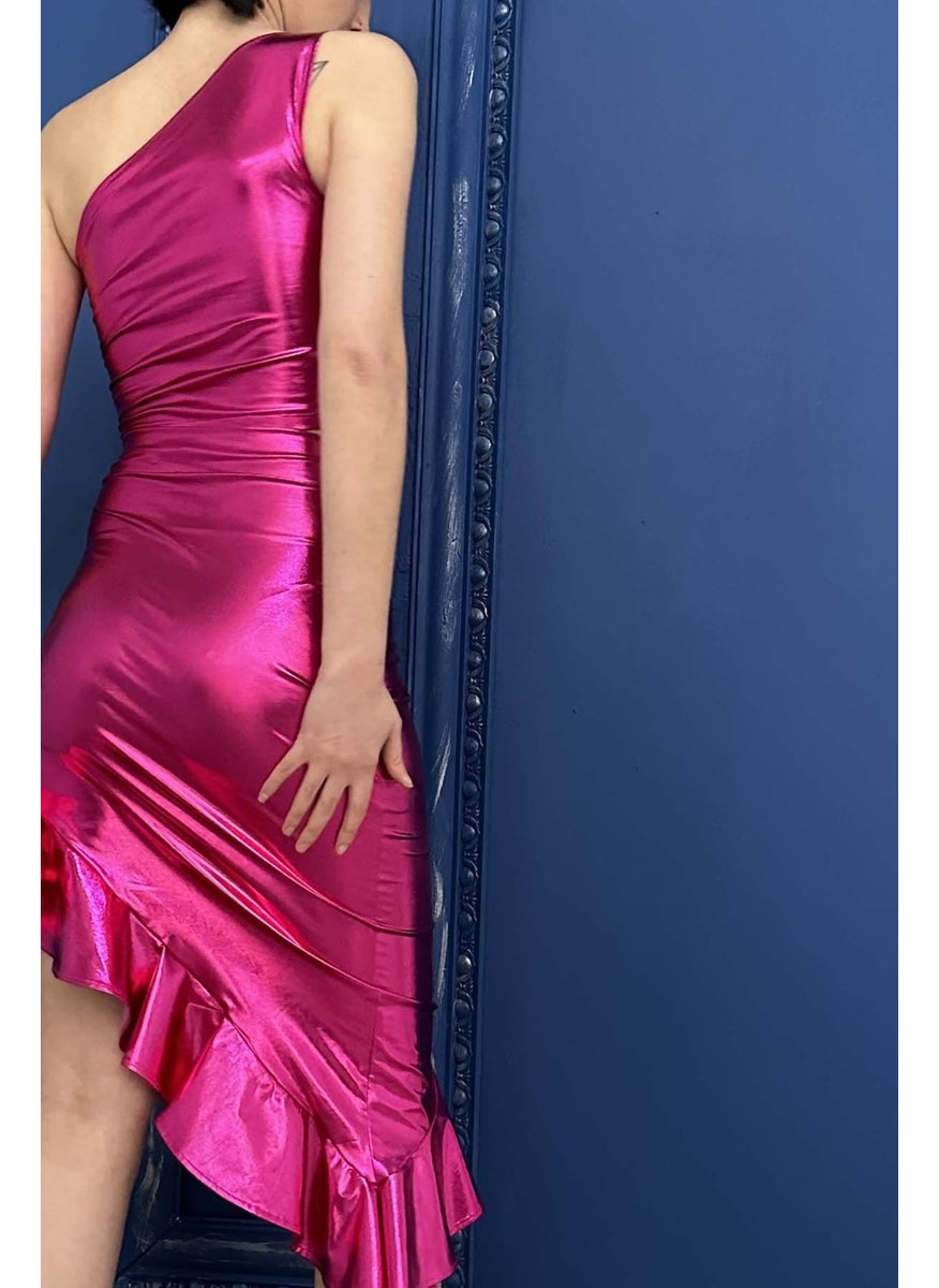 Due Stelle Women's One-Shoulder Shiny Evening Dress Bustier - Party Bustier  - Image 3
