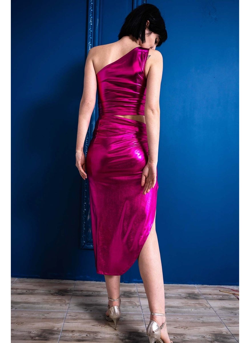 Due Stelle Women's One-Shoulder Shiny Evening Dress Bustier - Party Bustier  - Image 5