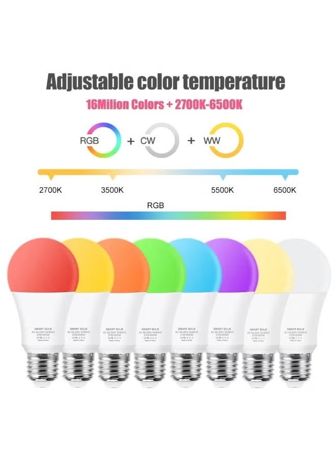 Tuya Doodle Smart Bulb – RGBCW WiFi LED Light Bulb with Google Voice Control, 5-Color Modes, Works with Smart Life App - Image 3