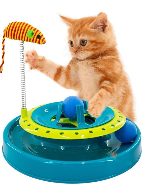 Mumoo Bear Cat Roller Toy Cat Track Toy Ball Circuit Ball Cat Toy Interactive Play And Exercise For Kittens Cat Teaser Kitty Toys More Fun With Plush Spring Mouse Toy
