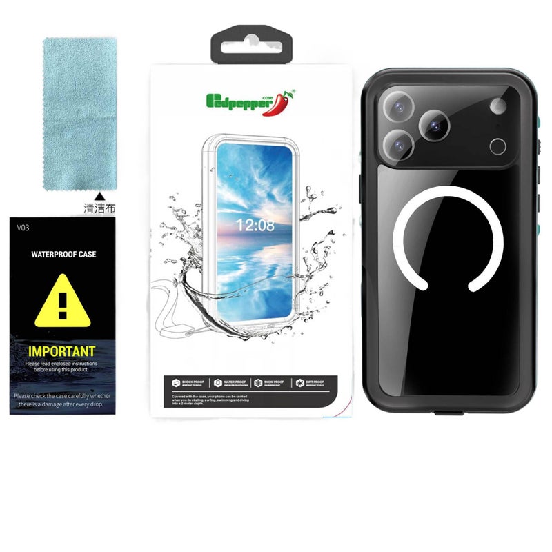 BB غطاء MagSafe بTPU لـ iPhone 17 / 17 Air / 17 Pro / 17 Pro Max مع مقاوم للصدمات وحماية من السقوط مع مقاوم للصدمات مع مغناطيس قوي مع مقاوم للماء باللون أسود مغناطيسي من مادة TPU بال. - Image 2