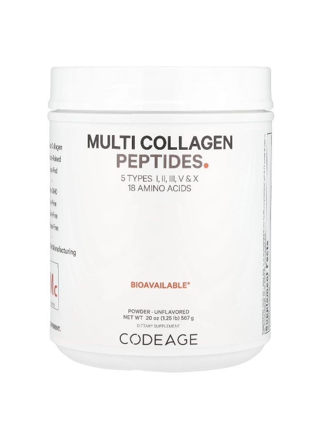Codeage, Multi Collagen Peptides Powder, Unflavored, 20 oz (567 g)