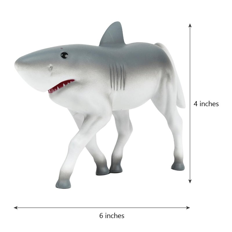 Randimals Horse & Shark Hybrid Realistic Animal Toys - Unique Mix of Safari Toys & Farm Animals Small Figurines - Hork Mini Figures for Kids & Kidults - Image 2