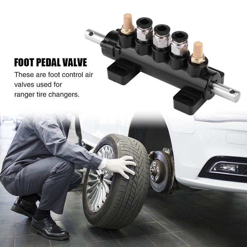KIMISS Car Air Control Valve Foot Pedal Valve for Tire Changer Machine Supplies Tool Type BAluminum Alloy WhiteA - Image 4