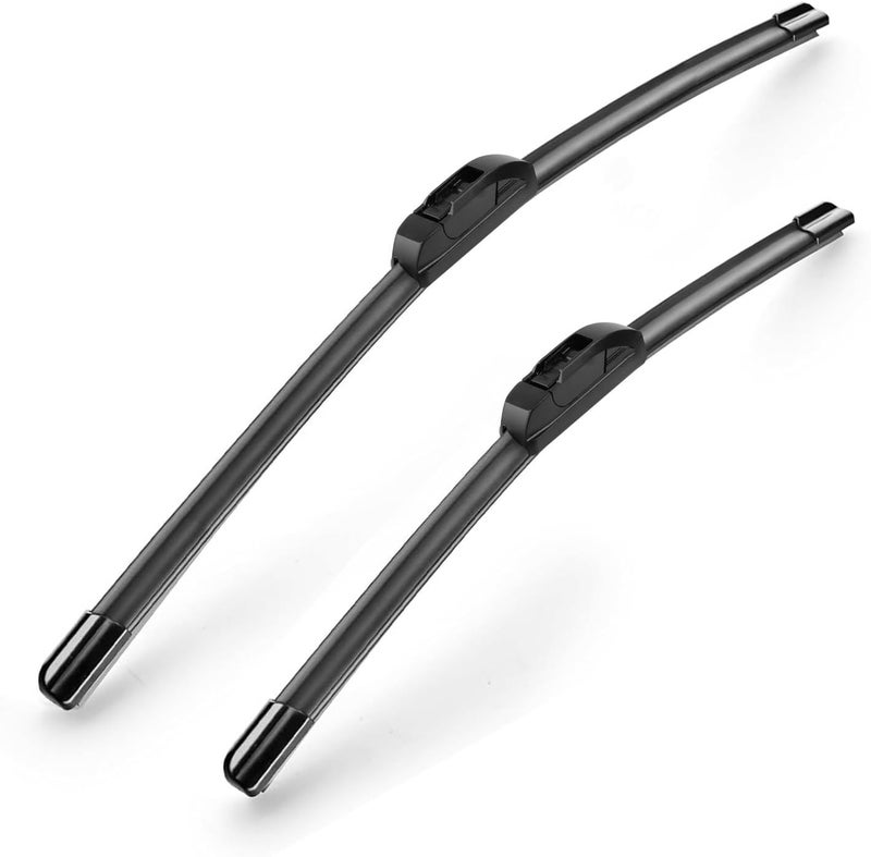 Halero 21" + 19" Premium Windshield Wiper Blades - All-Season Durable Silicone for Volkswagen Golf, Honda Civic, Mazda 3 - Image 1