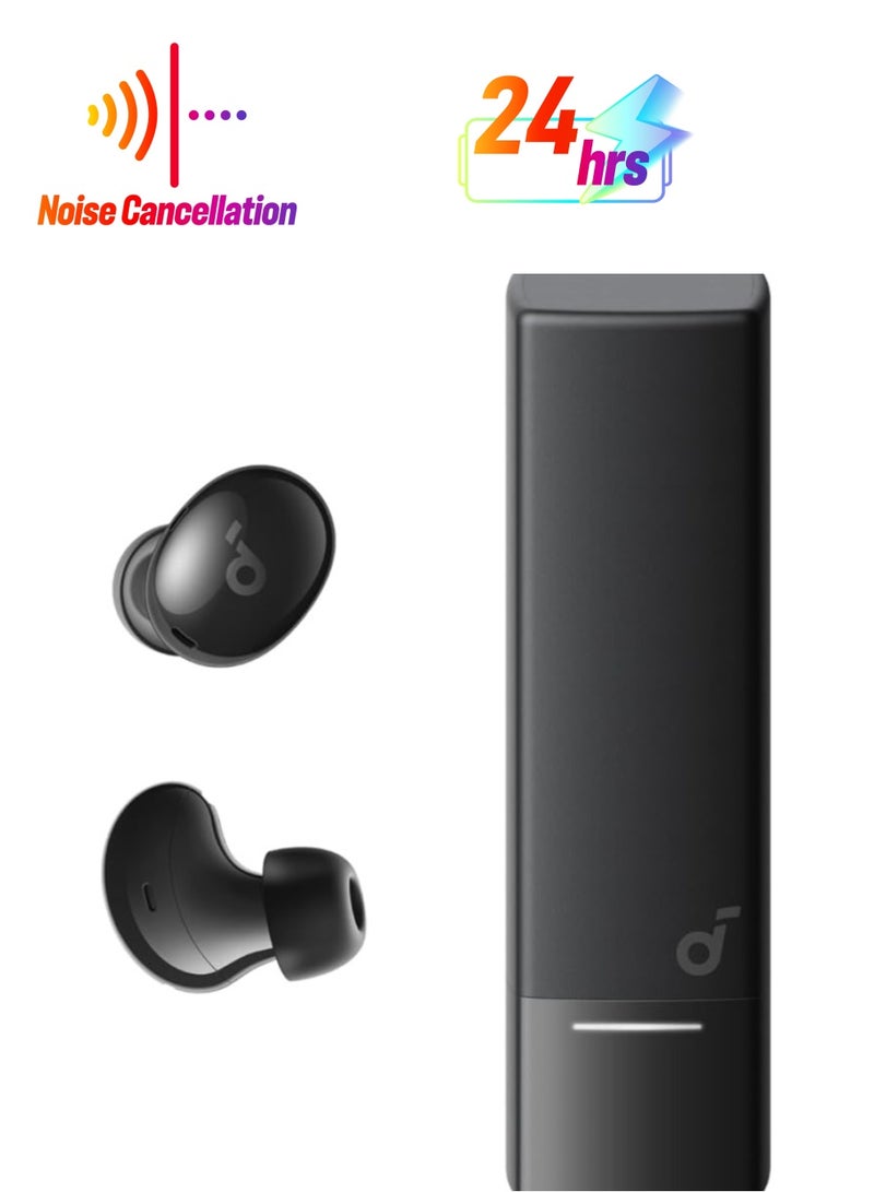 Soundcore A30i Noise Cancelling Earbuds, Lipstick-Shaped Stylish Design, Tiny, Lightweight Comfort, Smart Noise Cancelling, Clear Sound, 24H Playtime, IP54, Wireless Earbuds, Bluetooth 5.4 Black - Image 1