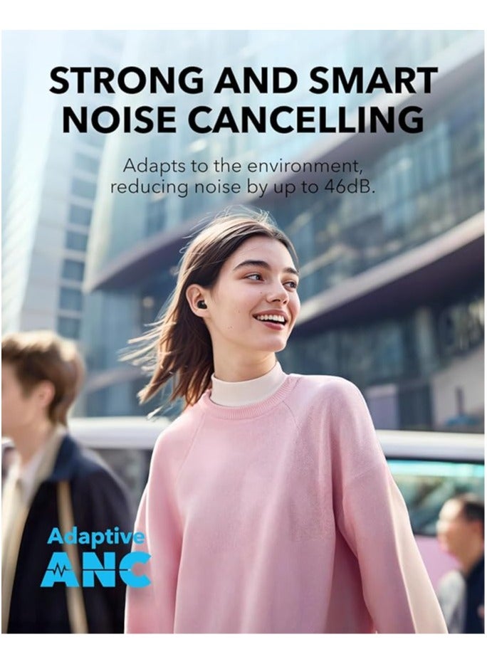Soundcore A30i Noise Cancelling Earbuds, Lipstick-Shaped Stylish Design, Tiny, Lightweight Comfort, Smart Noise Cancelling, Clear Sound, 24H Playtime, IP54, Wireless Earbuds, Bluetooth 5.4 Black - Image 3