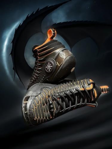 LI-NING Way of Wade 10 Black Dragon Men Basketball Shoes Lining Anti-Slip Professional Shock Absorption Sneakers Sports Shoes Black Orange US 8 - Image 5