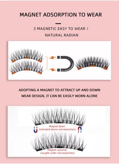 KIIUMI Magnetic Eyelashes without Eyeliner - Reusable Dual Magnetic lashes with 8 Pair, Looking Natural No Glue 3D False Eyelashes Kit with Applicator, False Eyelashes, Easy to Wear(Black)  - Image 5