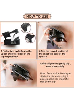 KIIUMI Magnetic Eyelashes without Eyeliner - Reusable Dual Magnetic lashes with 8 Pair, Looking Natural No Glue 3D False Eyelashes Kit with Applicator, False Eyelashes, Easy to Wear(Black)  - Image 4