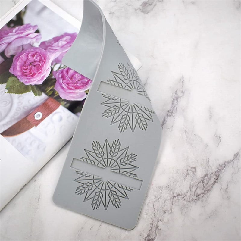 TUKE Christmas Tree Lace Mat Snowflake Elk Antlers Shape Mold Sugarcraft Xmas Birthday Party DIY Cake Decorating Tools Impression Chocolate Sugar Baking Mould (Corn_K_11.4 * 4 * 0.12inch) - Image 3