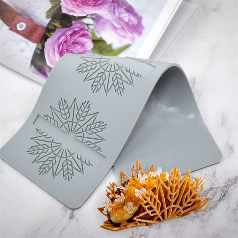 TUKE Christmas Tree Lace Mat Snowflake Elk Antlers Shape Mold Sugarcraft Xmas Birthday Party DIY Cake Decorating Tools Impression Chocolate Sugar Baking Mould (Corn_K_11.4 * 4 * 0.12inch) - Image 2