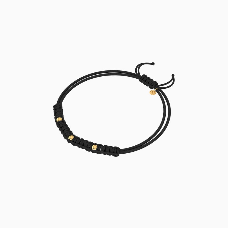 Miss L' by L'azurde Miss L Kids Beads Cord Bracelet In 14K Gold - Image 3