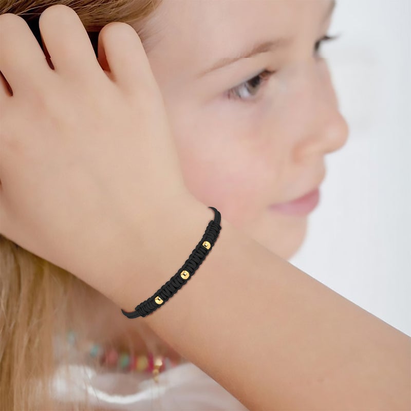 Miss L' by L'azurde Miss L Kids Beads Cord Bracelet In 14K Gold - Image 2