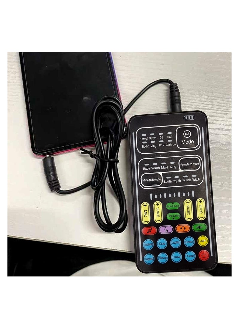 SYOSI - Portable Voice Changer, Handheld Microphone Voice Changer with 8 Sound Effects,Portable Mini Voice Changer Device Sound Effects Machine for Mobile Phone PC Laptops PS4 Xbox One Games - Image 1