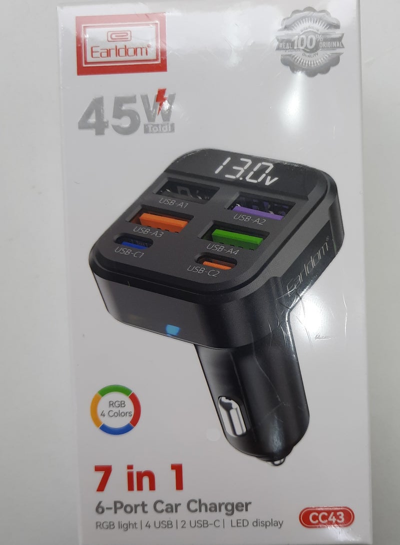 Earldom 7IN1 CAR CHARGER - Image 1