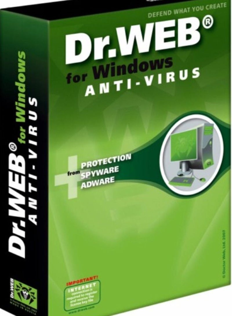Dr. Web Security Antivirus- 2 Devices for 1 Year