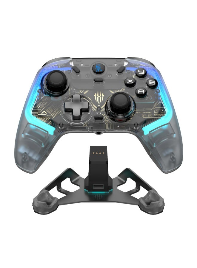RedMagic Wireless Gaming Controller with Charging Dock, Bluetooth Controller Gamepad Game Controller for PC/Steam/iPhone/Android/Switch, PC Controller with Hall Effect, RGB Lights and Turbo - Image 1