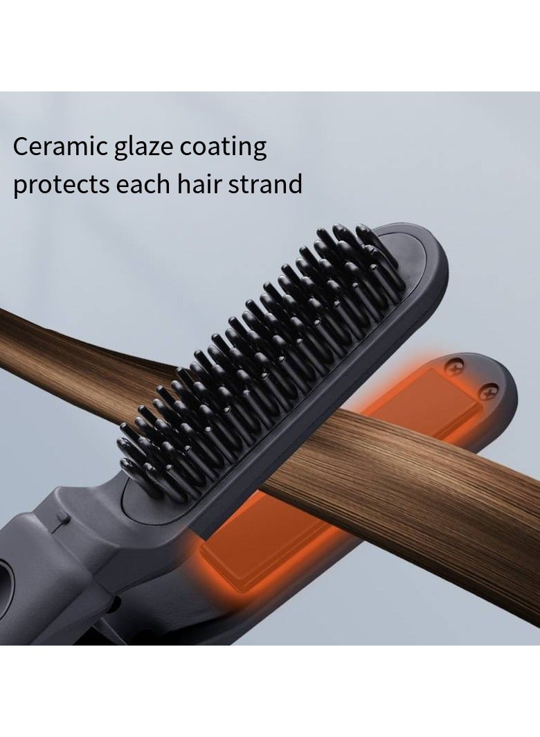 general Mini Ionic Straightening Comb – Travel-Friendly Straightener & Curler for Men/Women, Dual-Use Hair Styling Tool - Image 5